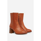 Bottines En Cuir - Cognac