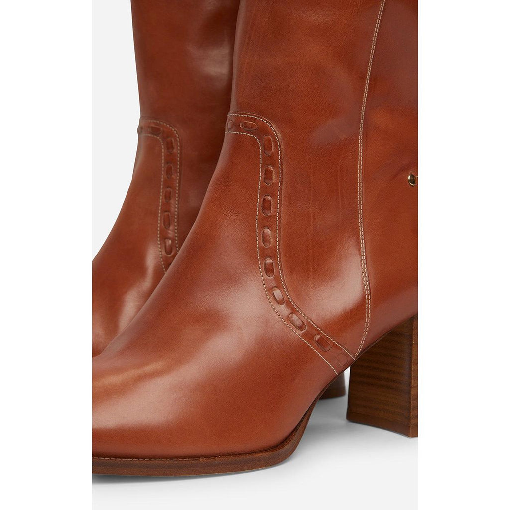 Bottes En Cuir - Cognac