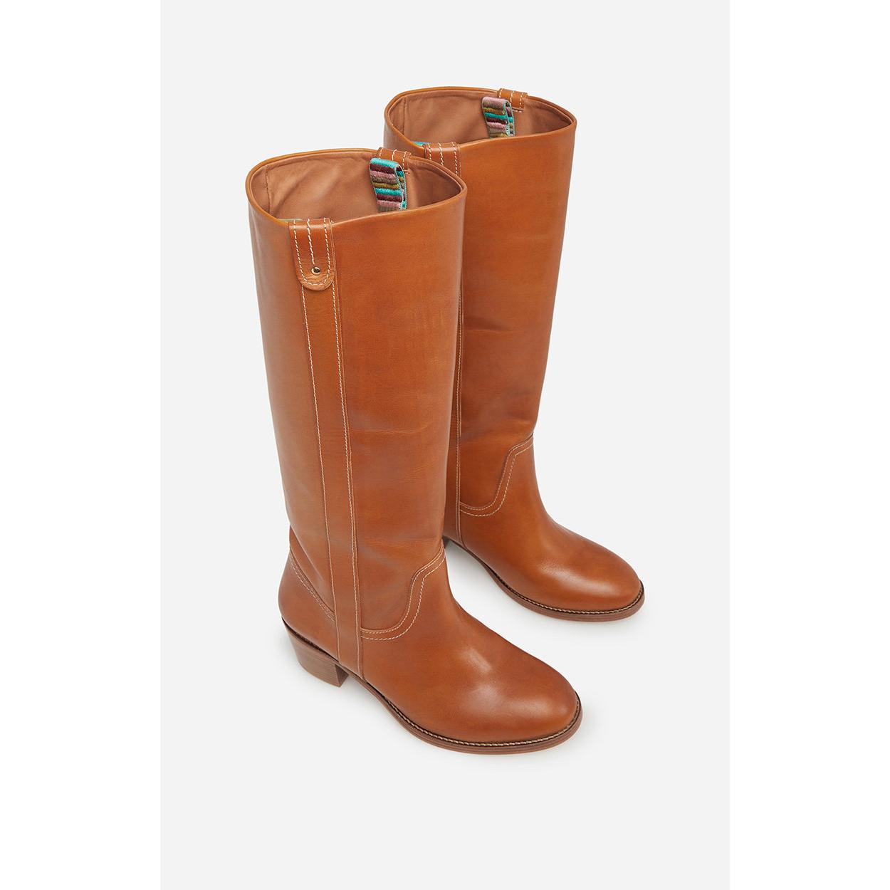 Bottes En Cuir À Tannage Végétal - Miel