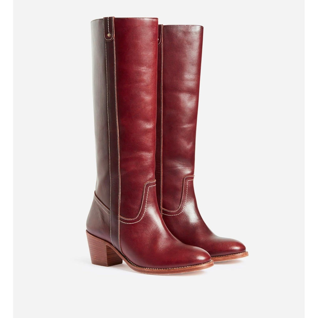 Bottes En Cuir À Tannage Végétal - Betterave