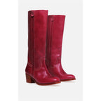 Botas de Cuero Curtido Vegetal - Frambuesa