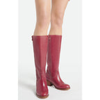 Botas de Cuero Curtido Vegetal - Frambuesa