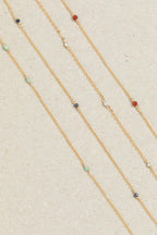 Collar-Pulsera Satélite - Zafiro - Oro