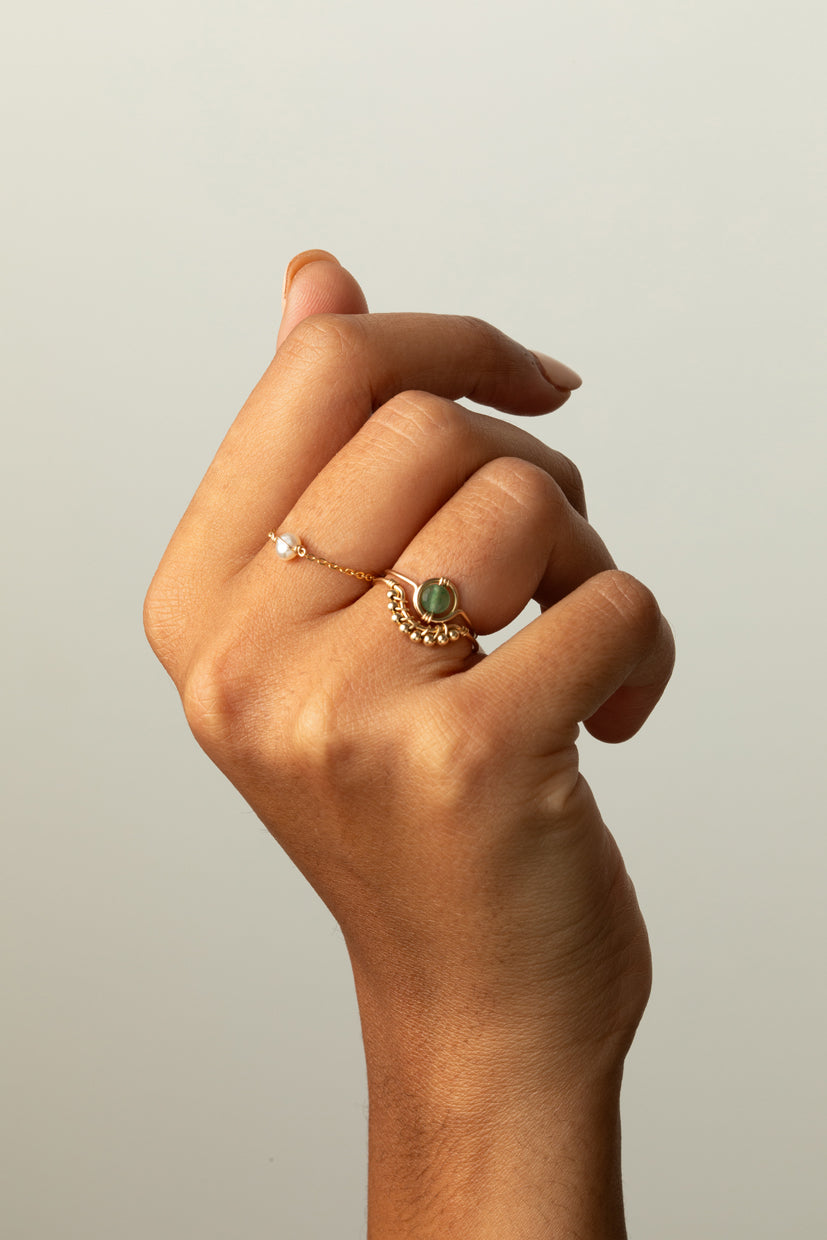 Bague Chaînette Stella - Perle De Culture