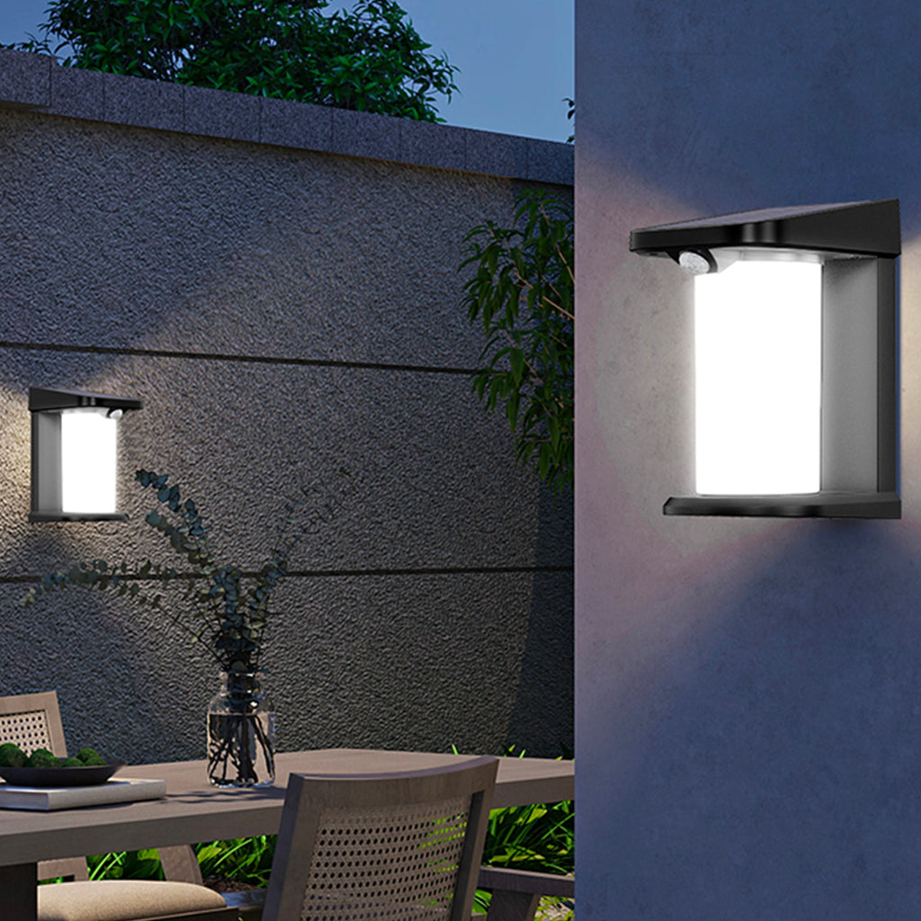 Lusty - Decorative Solar Wall Lamp - Plastic - Black