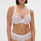 Wish Plunging Underwired Bra - Crystal White
