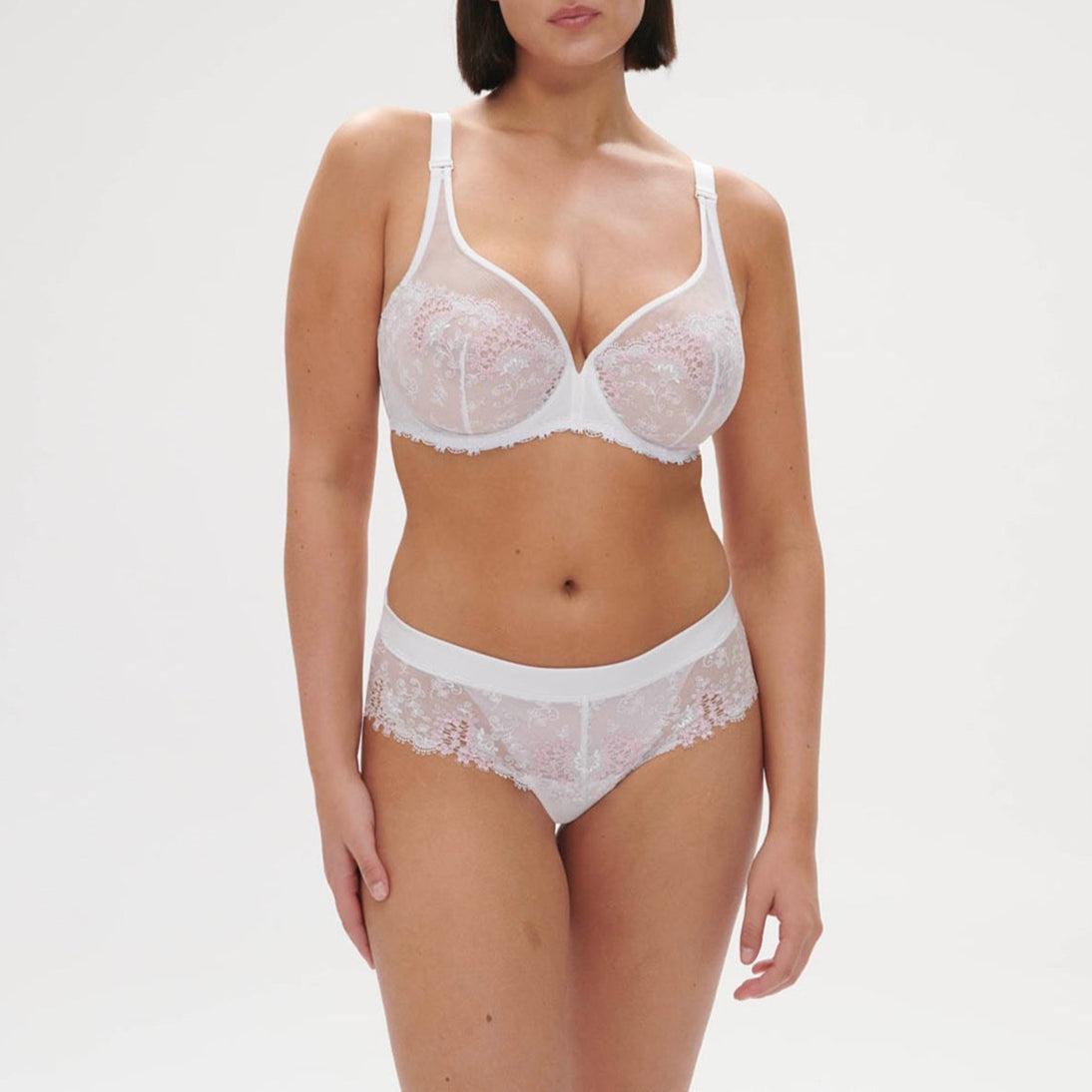 Wish Plunging Underwired Bra - Crystal White