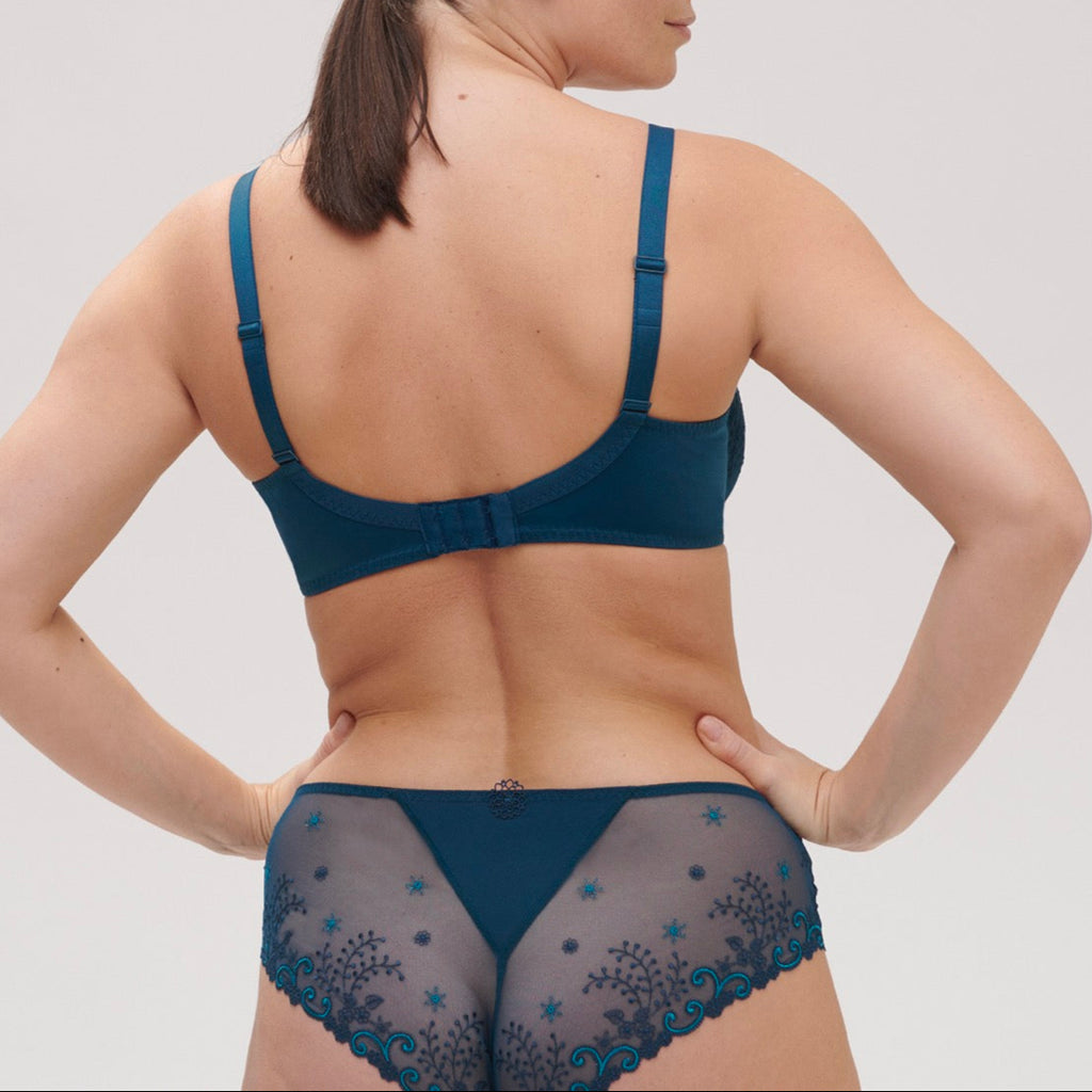 Soutien-Gorge Armature Décolleté Plongeant Delice - Bleu Prestige