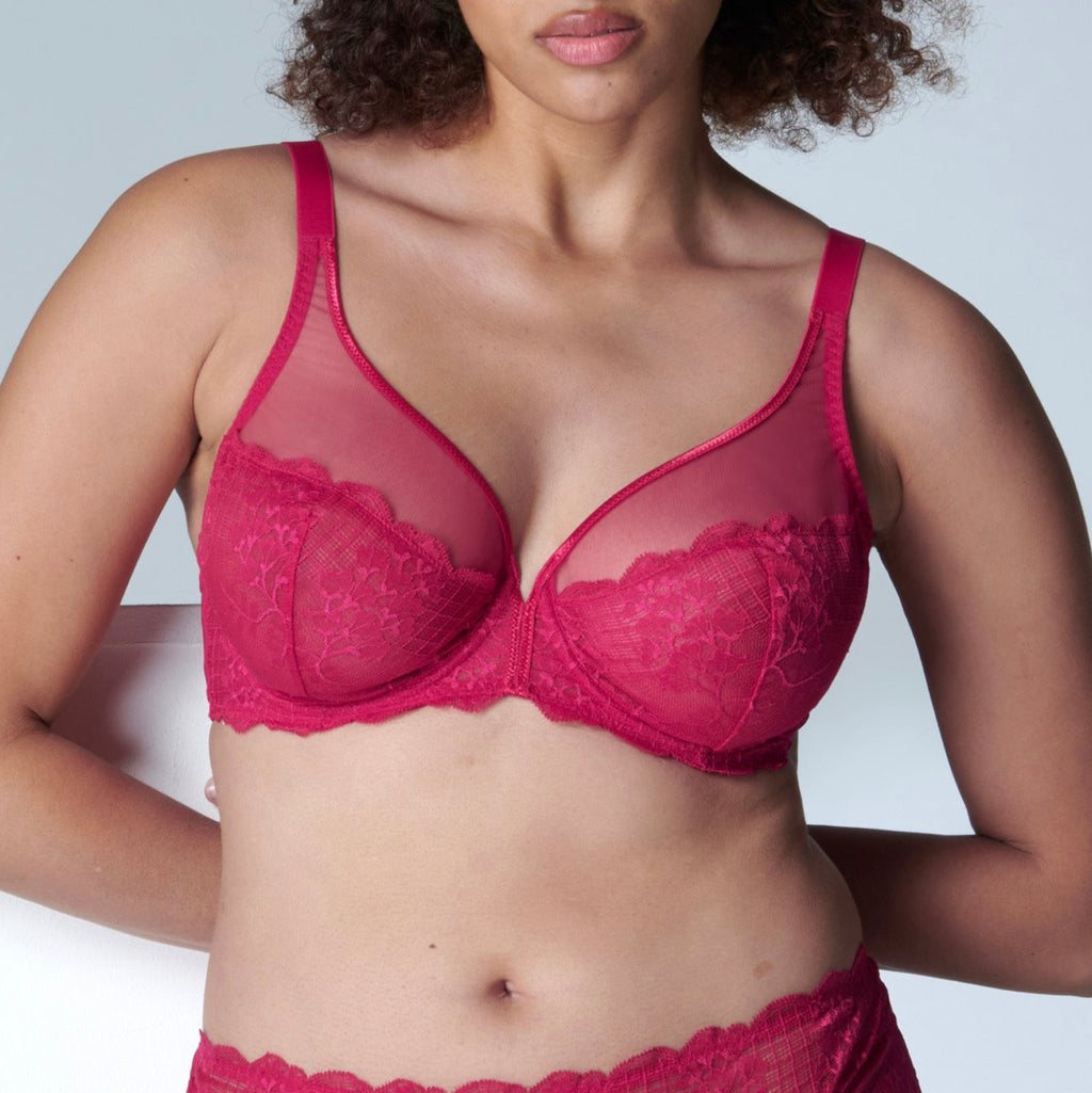 Soutien-Gorge Armature Décolleté Plongeant Reve - Cranberry