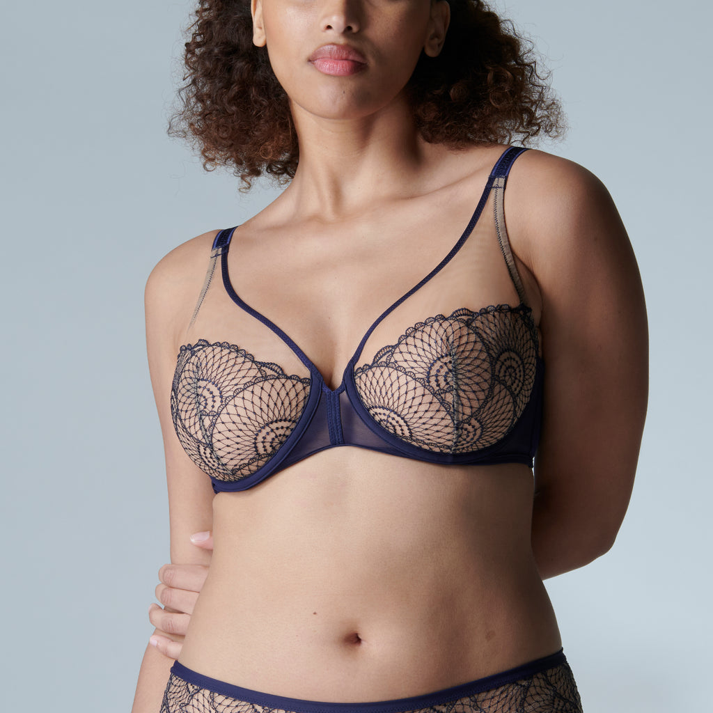 Reflet Underwired Plunge Bra - Minuit