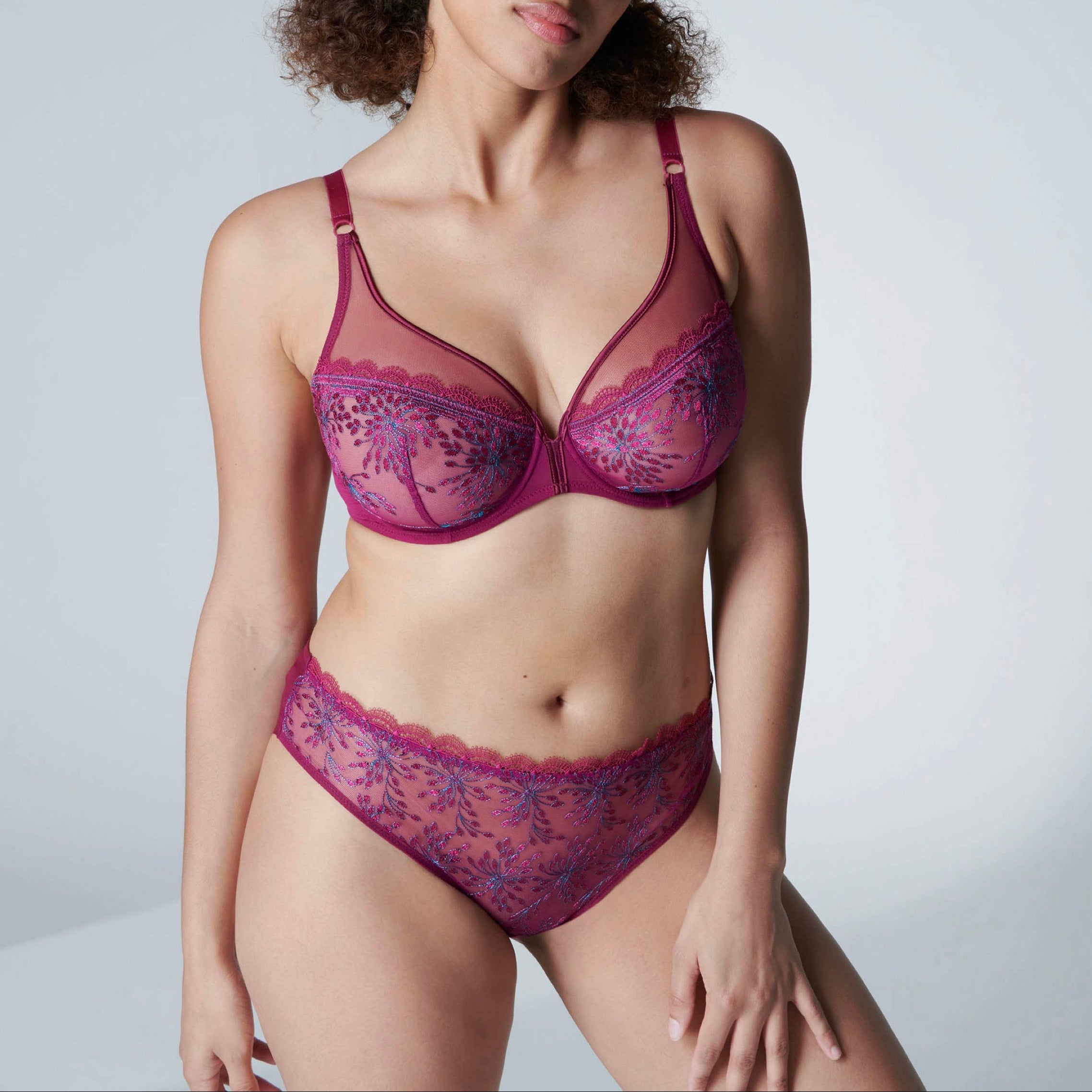 Singuliere Underwired Plunge Bra - Syrah
