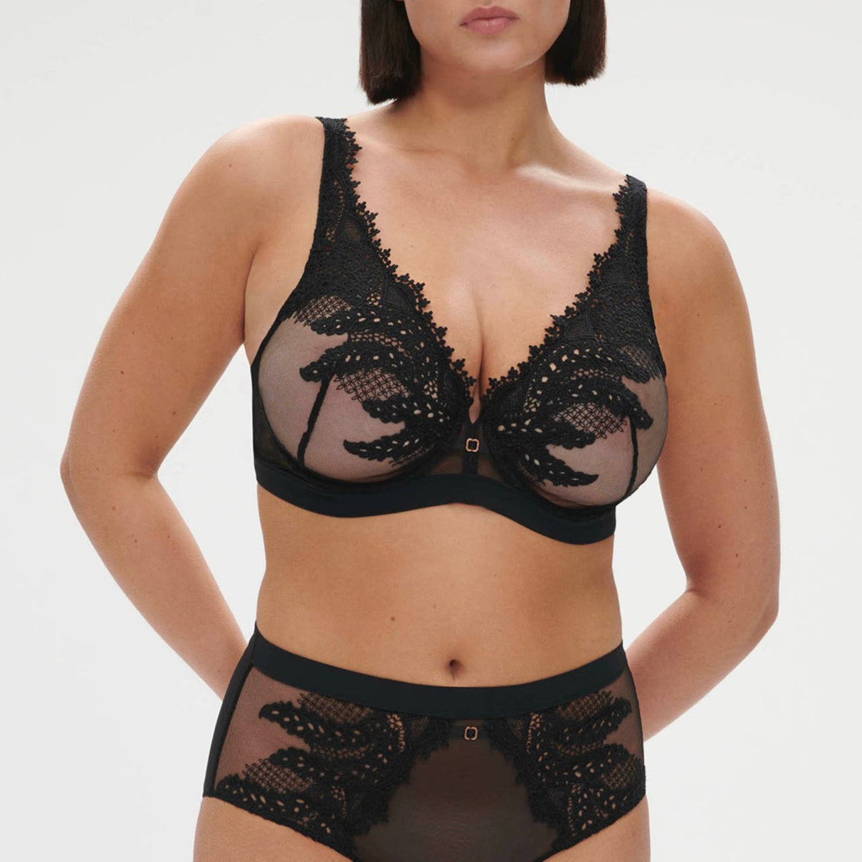Soutien-Gorge Sgaa Décolleté Plongeant Mystic - Noir