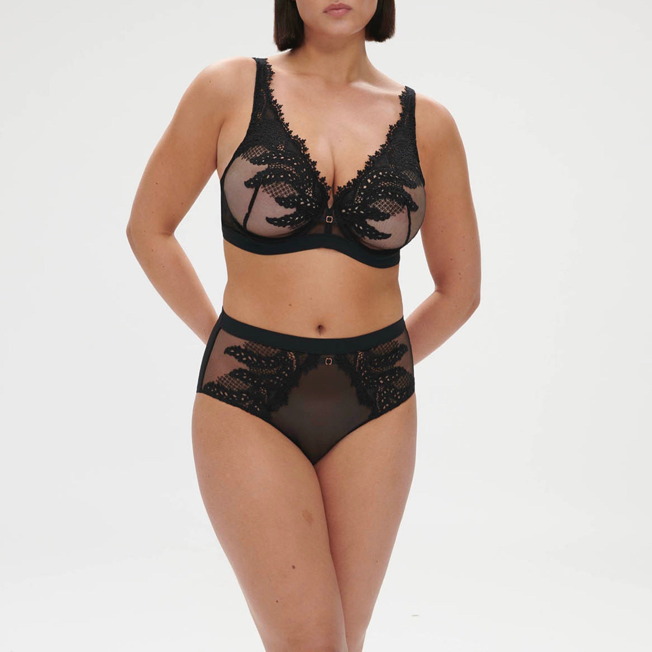 Soutien-Gorge Sgaa Décolleté Plongeant Mystic - Noir