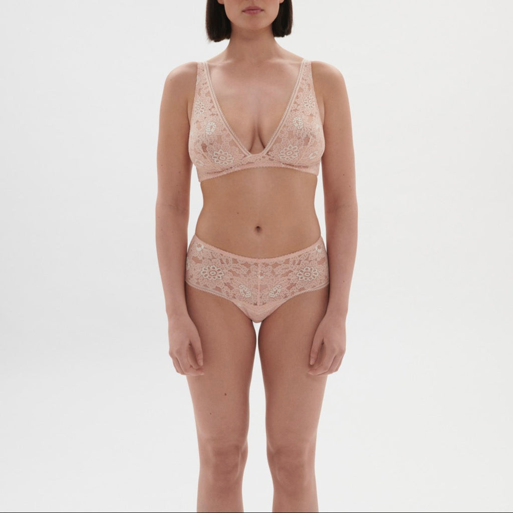 Shorty En Dentelle Festive - Rose