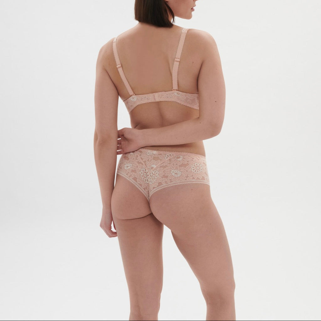 Shorty En Dentelle Festive - Rose