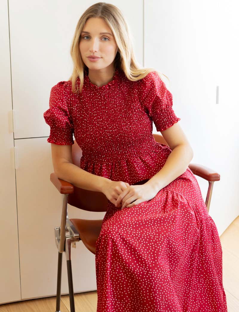 Jupe Rouge À Pois Blancs Marisol