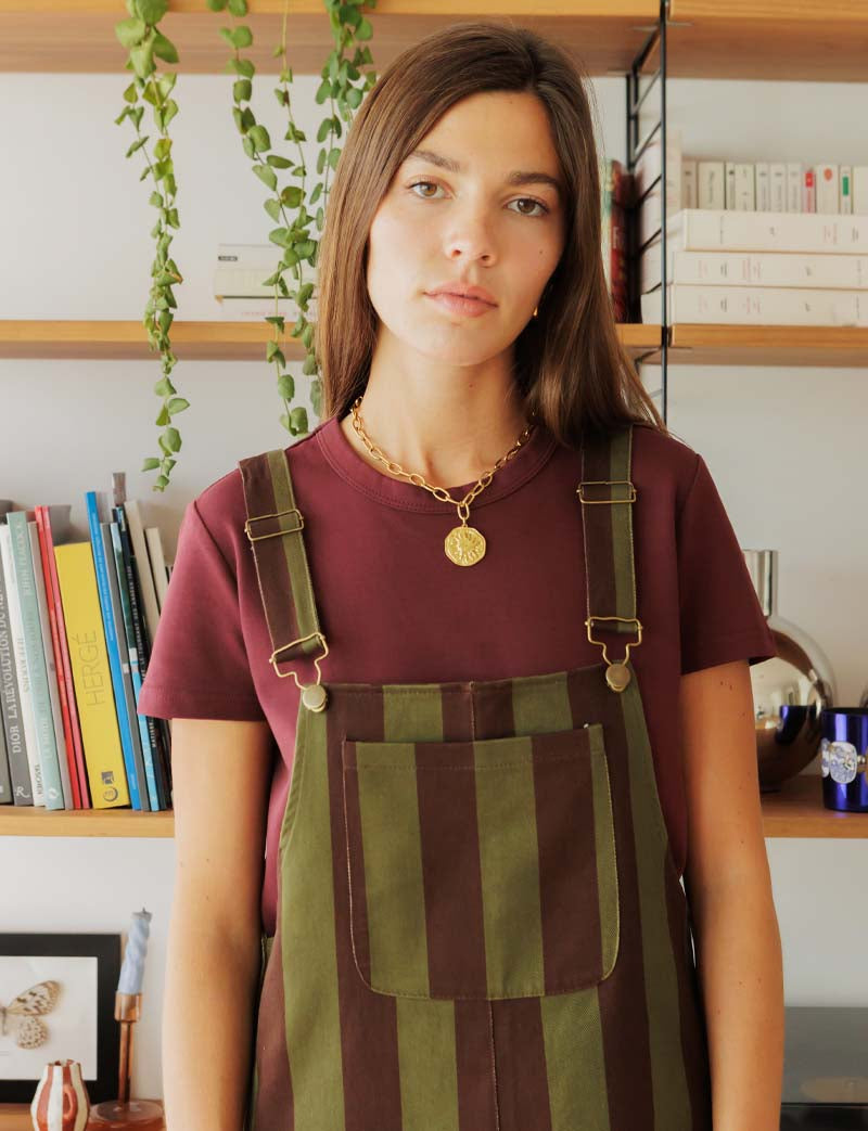 Salopette Marron & Olive Roey