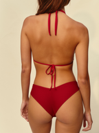 Triangle Scarf Cherry Red