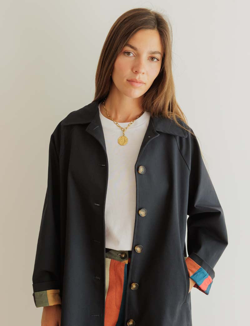 Trench blu navy Leon