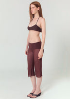 Capri Pantalon Résille - Marron