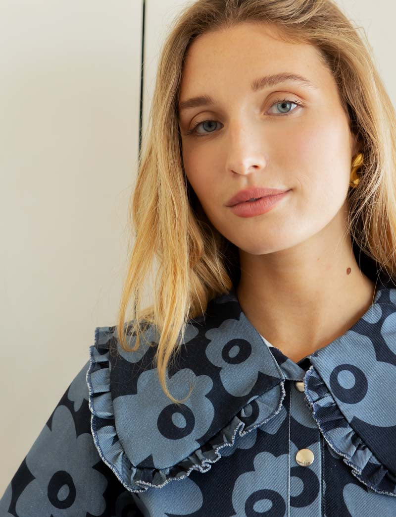 Robe Bleue Fleurie Kivi
