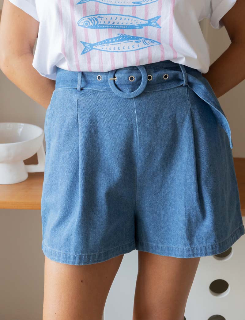 Blå shorts Nerina