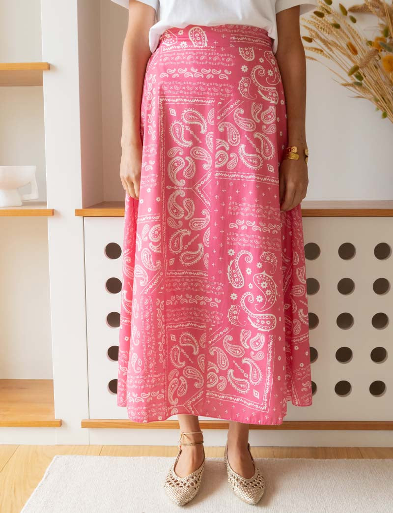 Falda Rosa Bandana Yvelle