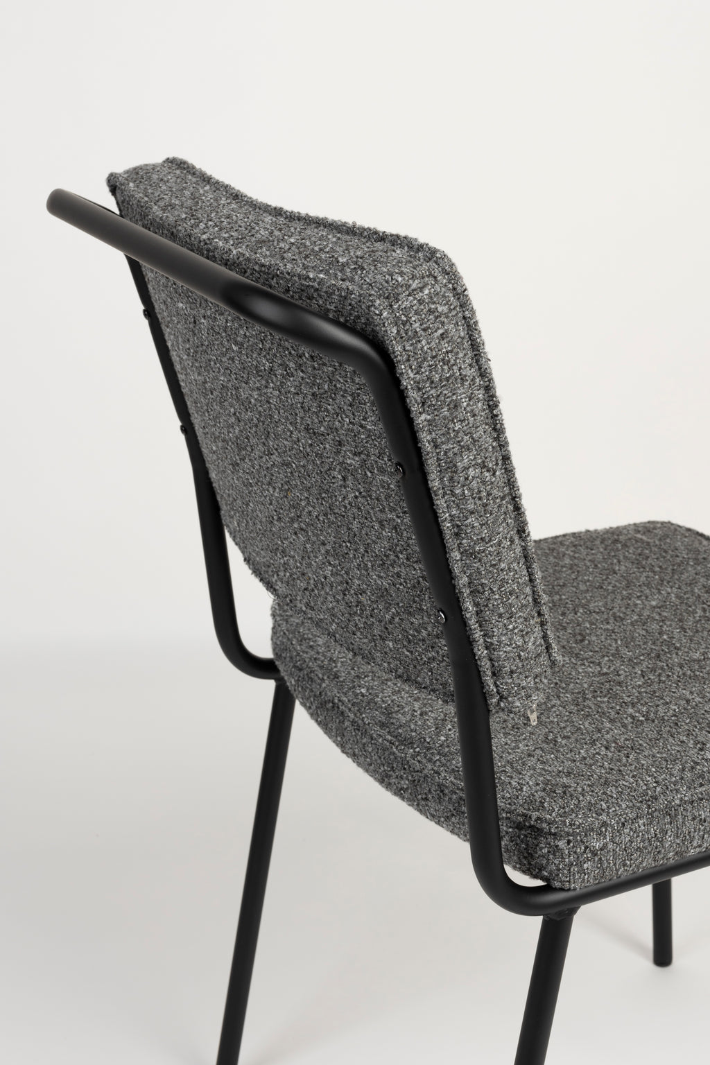 Buddy - Lot De 2 Chaises De Salle À Manger - Tissu - Noir