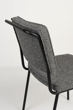 Buddy - Lot De 2 Chaises De Salle À Manger - Tissu - Noir