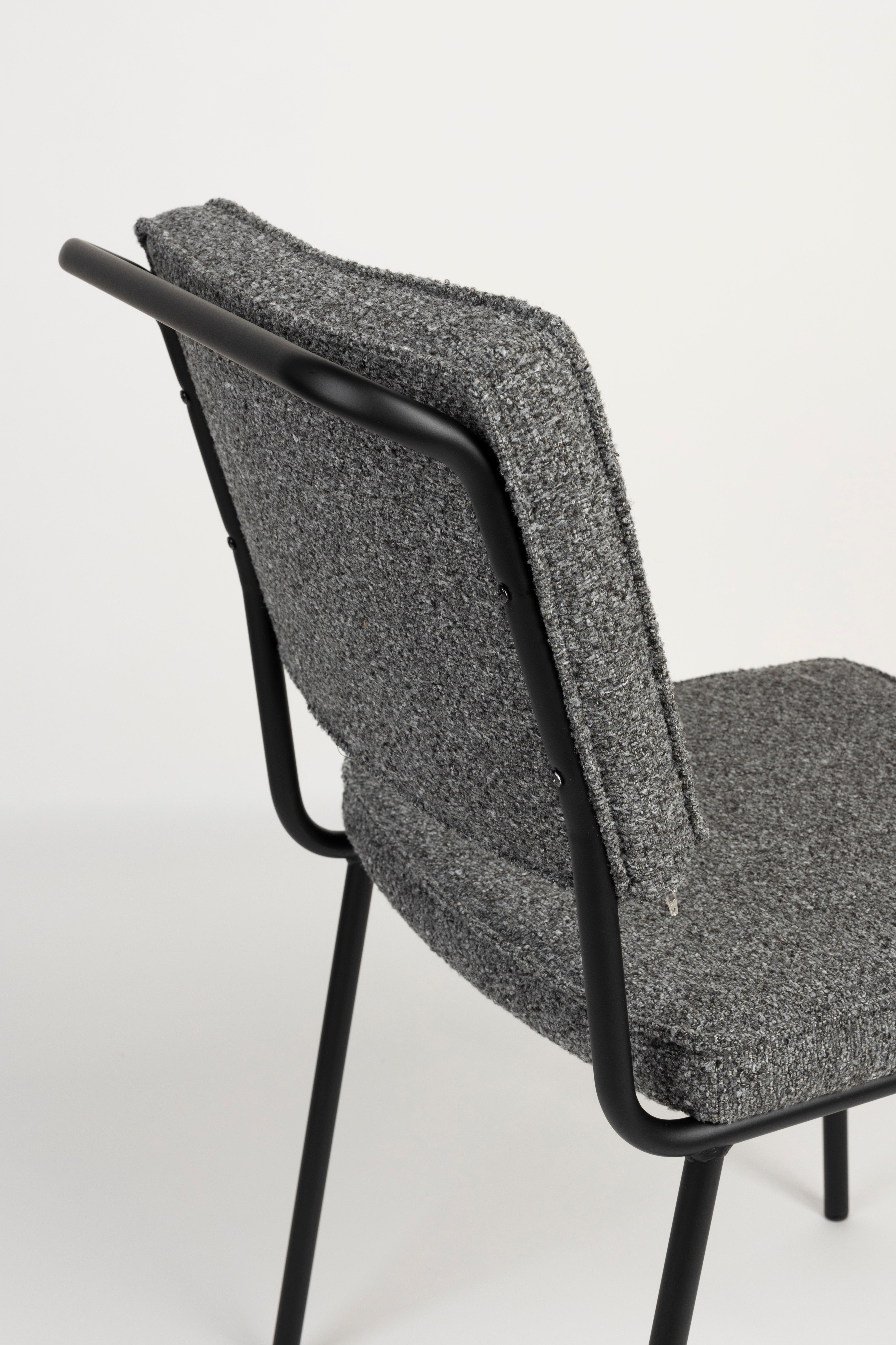 Buddy - Lot De 2 Chaises De Salle À Manger - Tissu - Noir