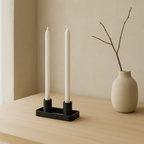 Candelabro Prism 2 Velas - Negro