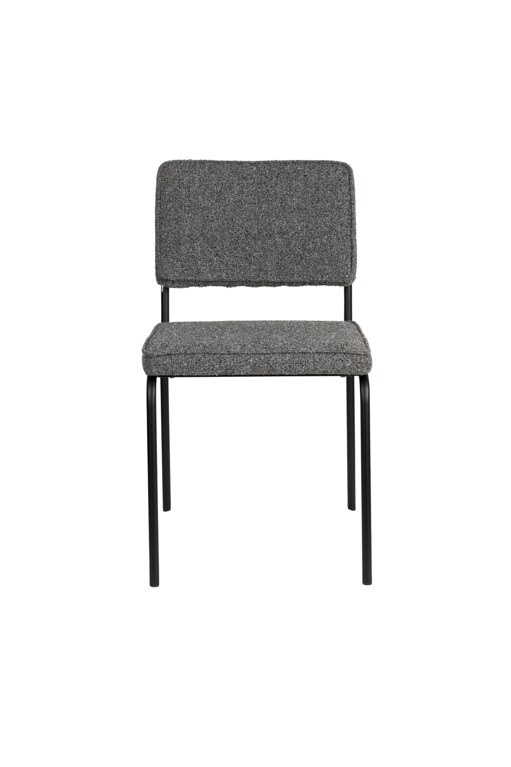 Buddy - Lot De 2 Chaises De Salle À Manger - Tissu - Noir