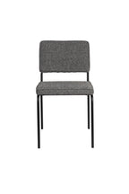 Buddy - Lot De 2 Chaises De Salle À Manger - Tissu - Noir