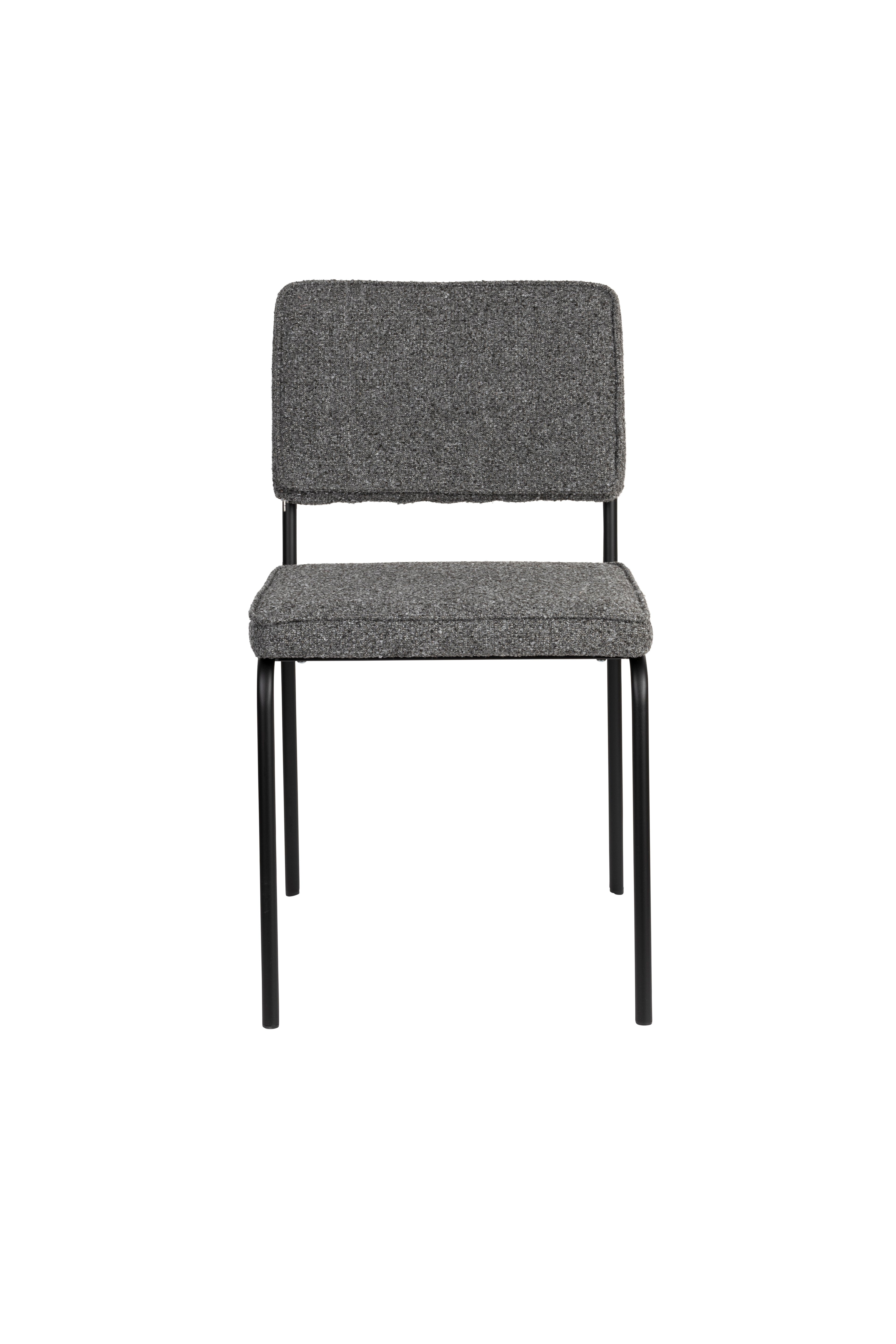 Buddy - Lot De 2 Chaises De Salle À Manger - Tissu - Noir