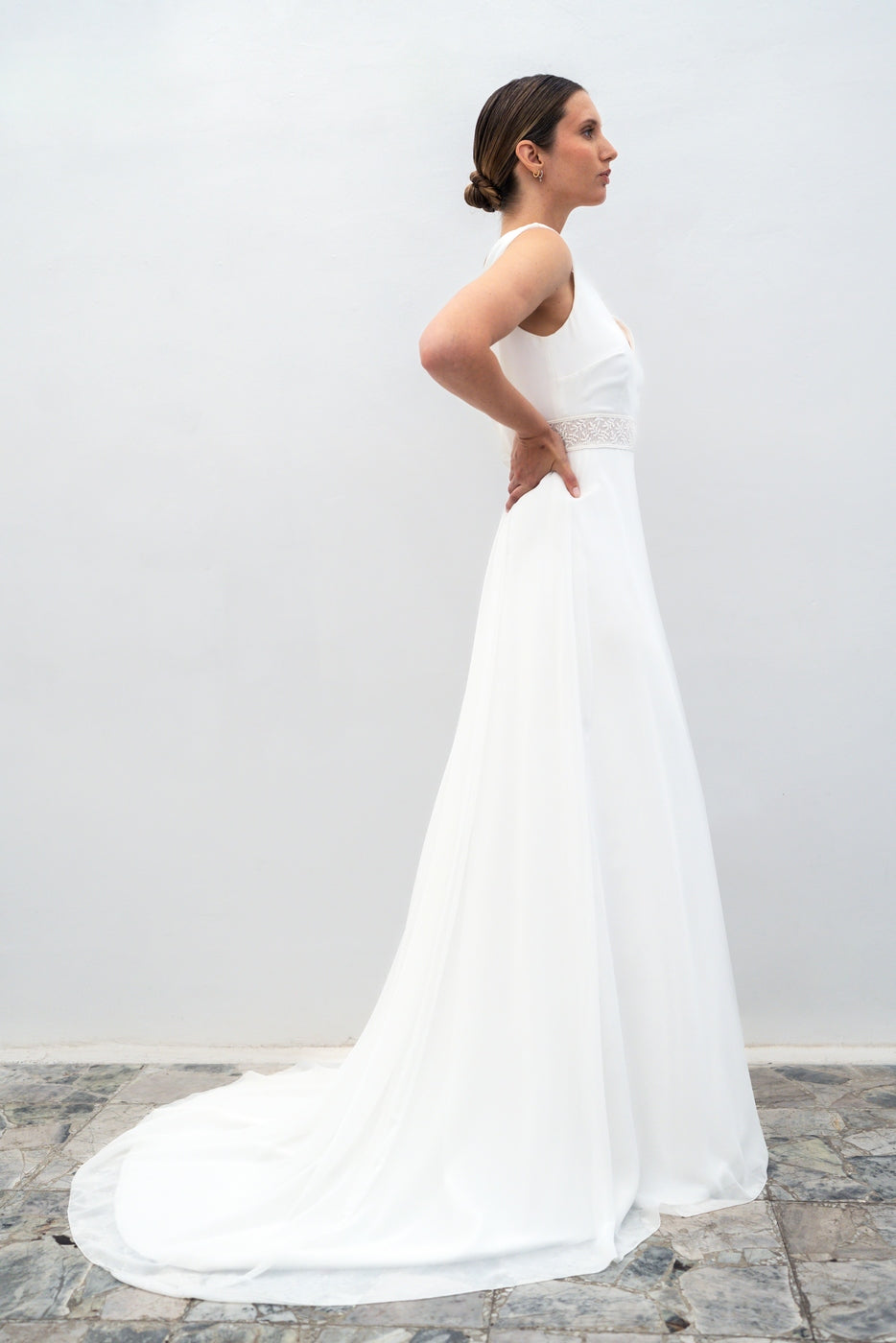 Brautkleid Albane – Seidenweiß