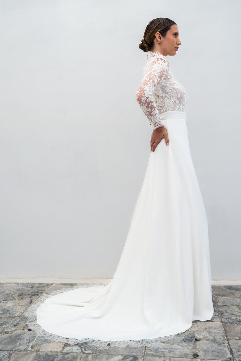 Vestido de novia Ingrid - Blanco seda
