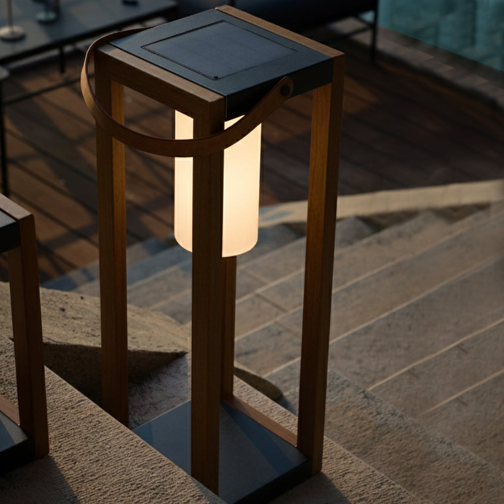 Seraphina - Lanterne Solaire - Aluminium - Marron