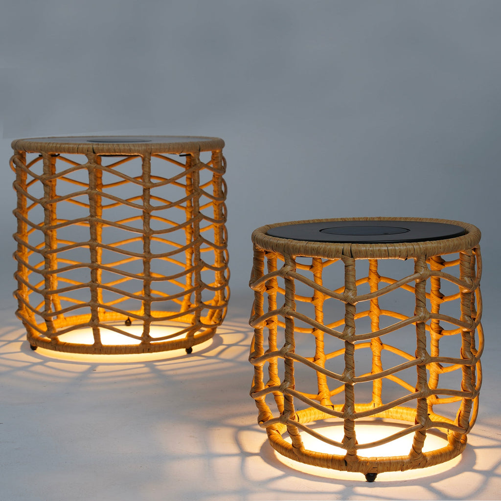 Nerita - Decoración Luz Solar - Poliratán - Marrón