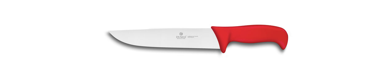 De Buyer – Thermo - Coltello da macellaio costampato - Inox - Rosso, coltello da cucina con lama in acciaio e manico rosso