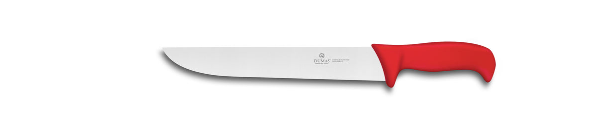 De Buyer – Thermo - Coltello da macellaio costampato - Inox - Rosso, coltello da cucina con lama in acciaio e manico rosso