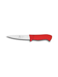 De Buyer – Thermo - Abstechmesser Umspritzt - Edelstahl - Rot, Küchenmesser mit Klinge aus Edelstahl und rotem Griff