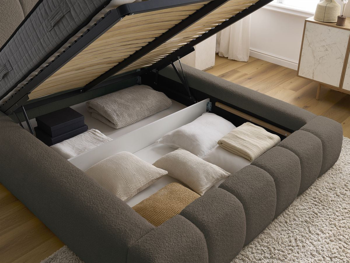Denali - Storage Bed - Bouclé Fabric