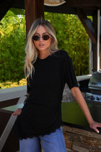 Carolina Asymmetrical T-Shirt - Black