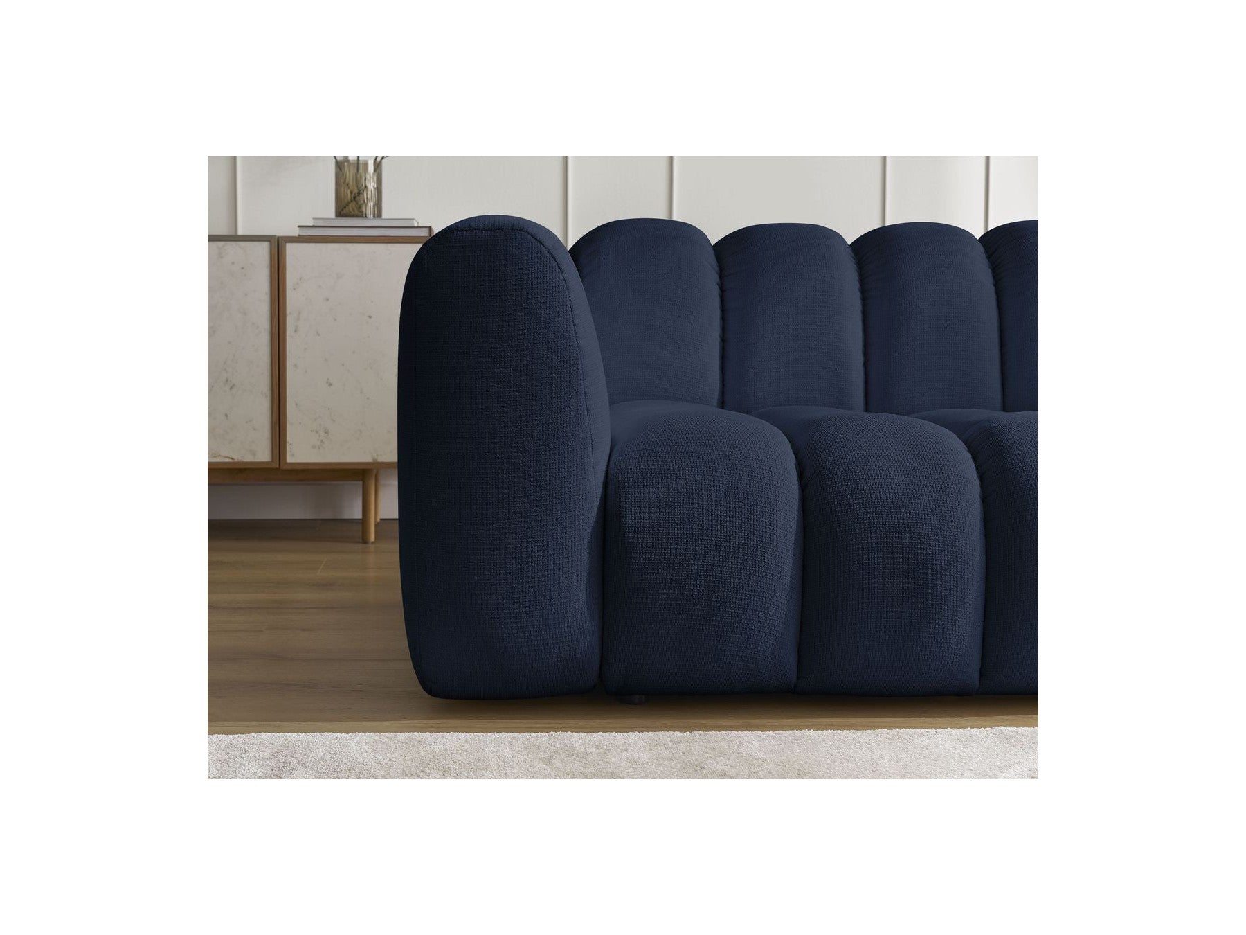 Sofá recto fijo de 3 plazas - Talia - Tejido jaspeado