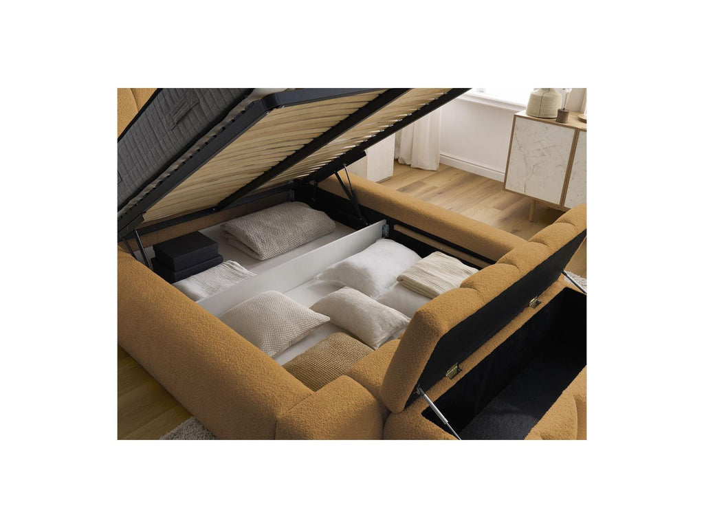 Denali - Lit Coffre - Tissu Bouclette + Bout De Lit