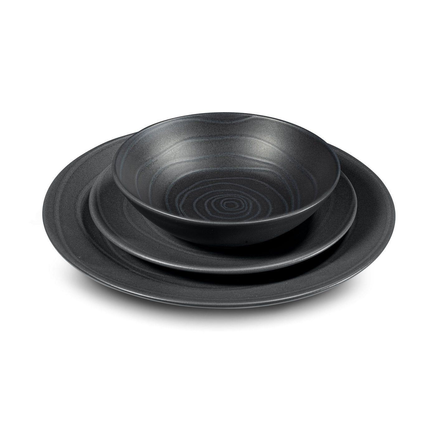 Vibe Grey - Servicio de 18 piezas - Gres - Gris