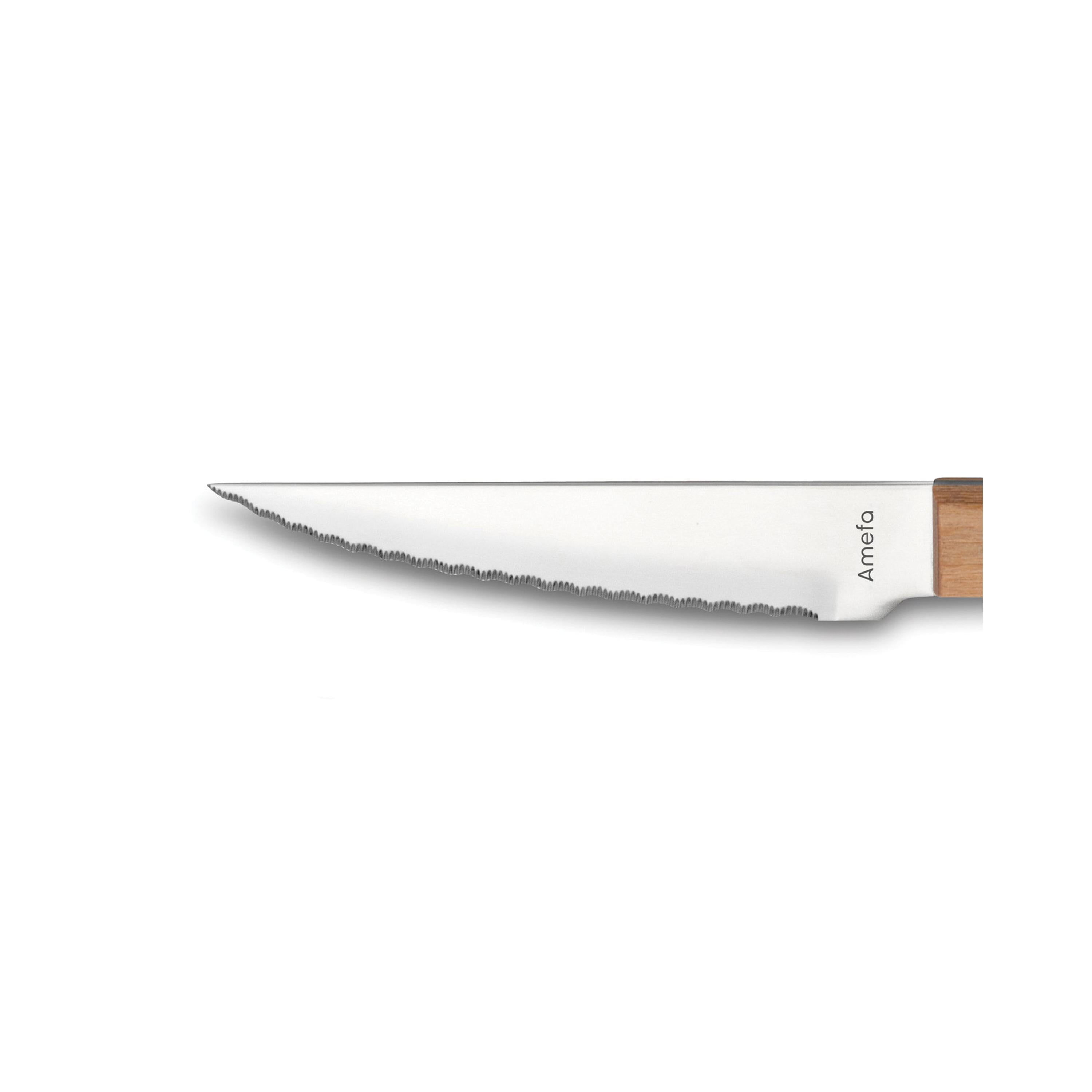 Steak Pizza - Set of 12 Jumbo Pizza Knives - Wood