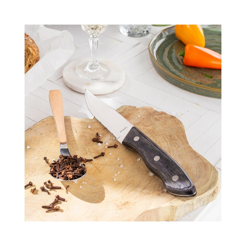 Hercule - Set 12 Couteaux Steak - Gris