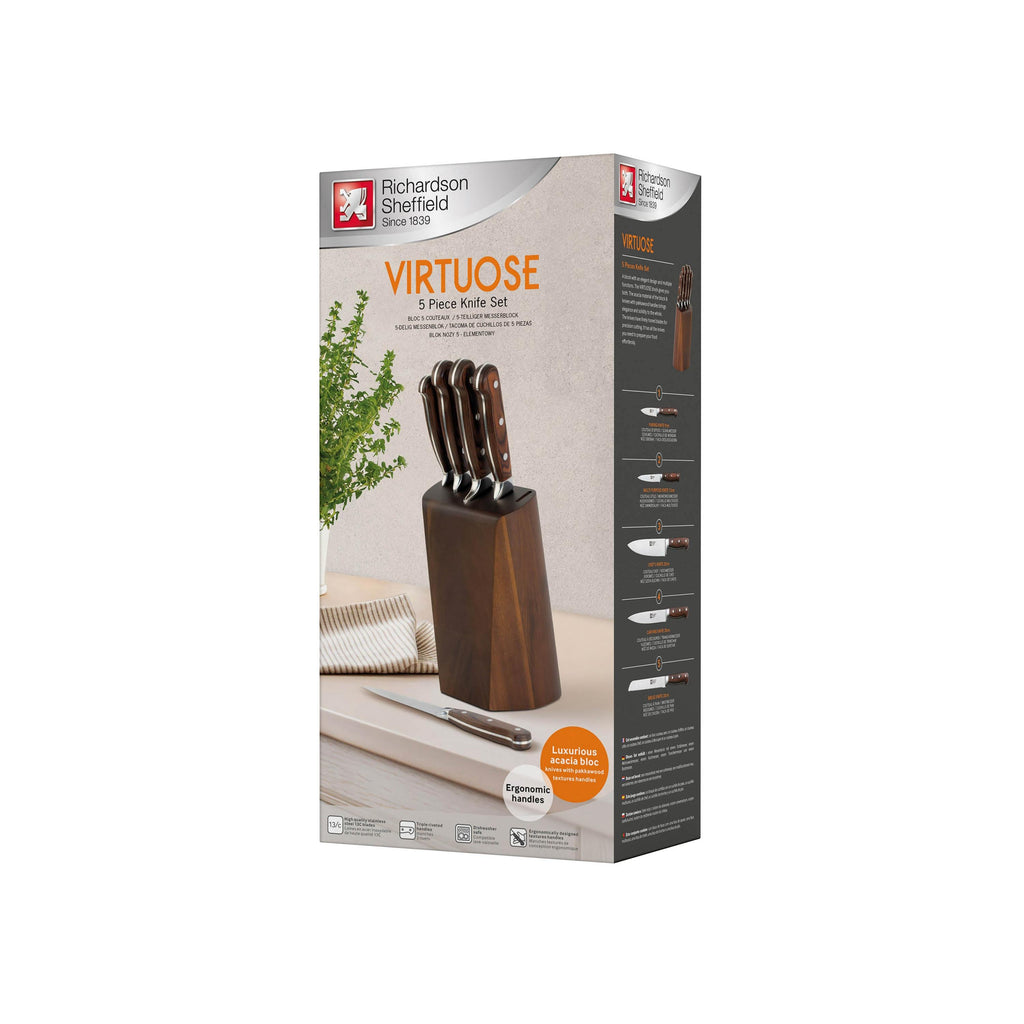 Virtuose - 5-Piece Kitchen Knife Block