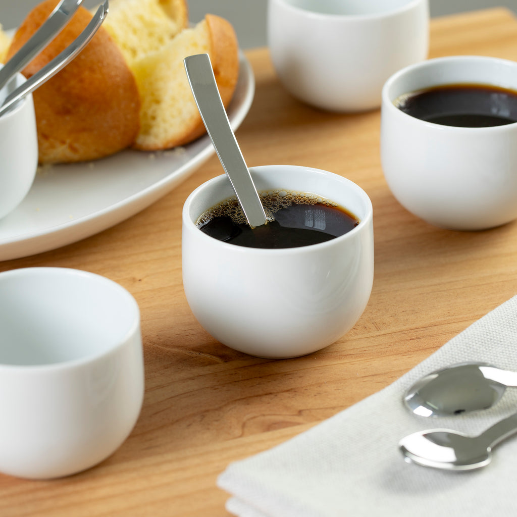 Como - 6 tazas de espresso - Porcelana - Blanco